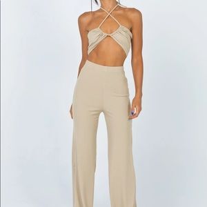 Princess Polly LATIANA SET BEIGE Size 2 New